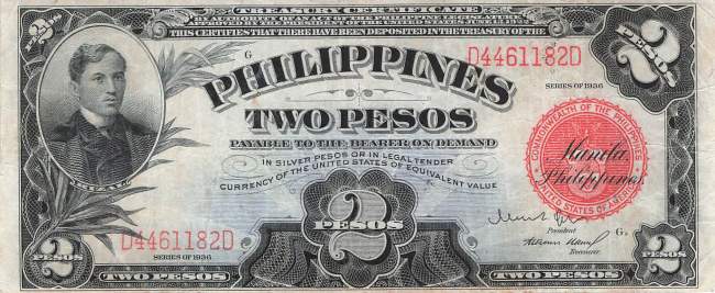 Philippinen 2 Pesos 1936 p.82